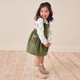 Floral Pattern Hoodie & Strap Dress Fashion Sets